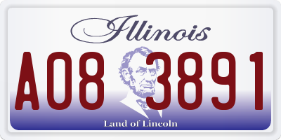 IL license plate A083891