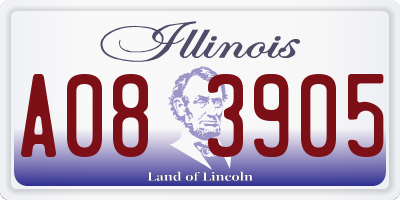 IL license plate A083905