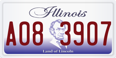 IL license plate A083907