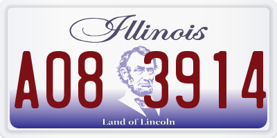 IL license plate A083914