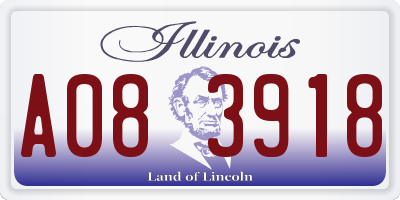 IL license plate A083918