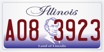IL license plate A083923