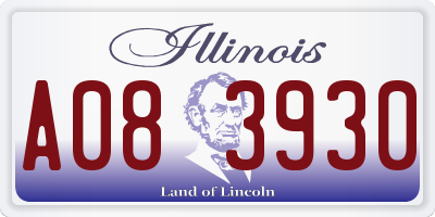 IL license plate A083930