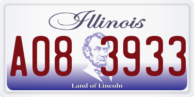IL license plate A083933