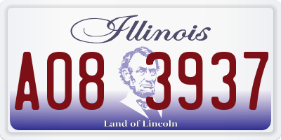 IL license plate A083937