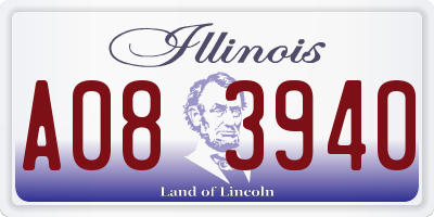 IL license plate A083940
