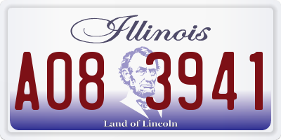IL license plate A083941