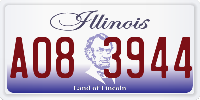 IL license plate A083944