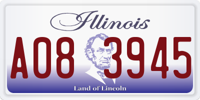IL license plate A083945