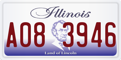 IL license plate A083946