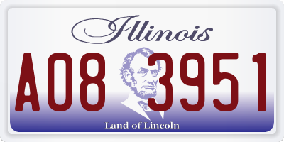 IL license plate A083951
