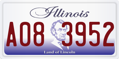 IL license plate A083952