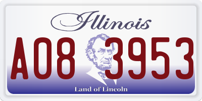 IL license plate A083953