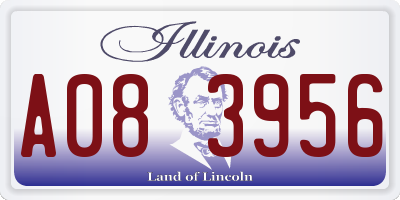 IL license plate A083956