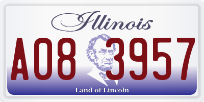IL license plate A083957