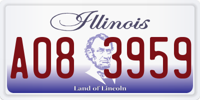 IL license plate A083959