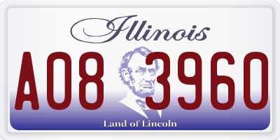 IL license plate A083960