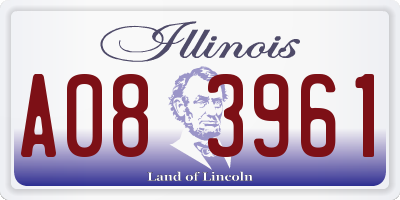 IL license plate A083961
