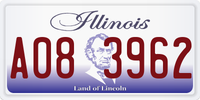 IL license plate A083962
