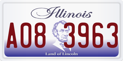 IL license plate A083963