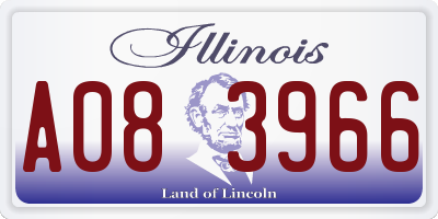 IL license plate A083966