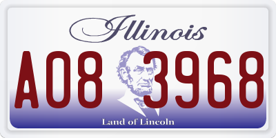 IL license plate A083968