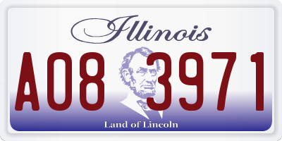 IL license plate A083971