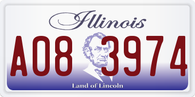 IL license plate A083974