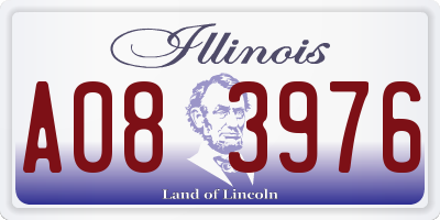 IL license plate A083976