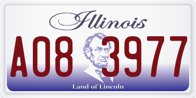 IL license plate A083977