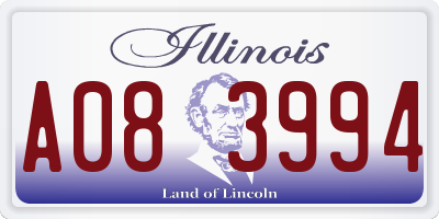 IL license plate A083994