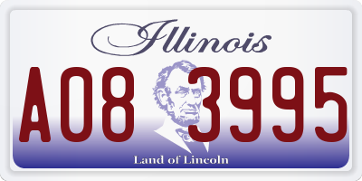 IL license plate A083995