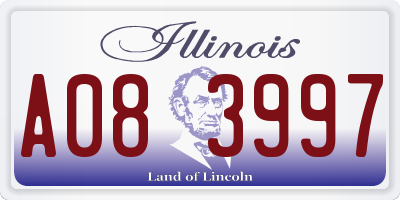 IL license plate A083997