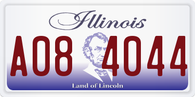 IL license plate A084044