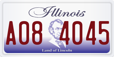 IL license plate A084045