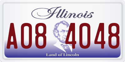 IL license plate A084048