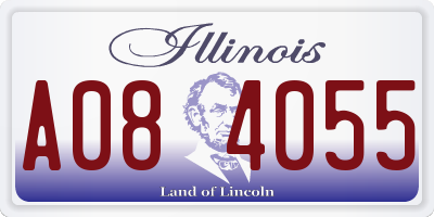 IL license plate A084055