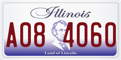 IL license plate A084060