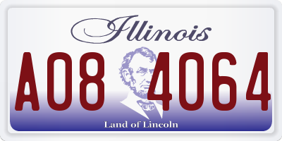 IL license plate A084064