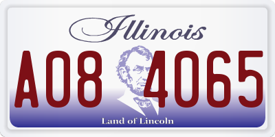 IL license plate A084065