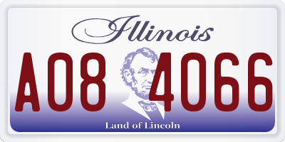 IL license plate A084066