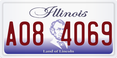 IL license plate A084069