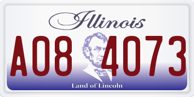 IL license plate A084073