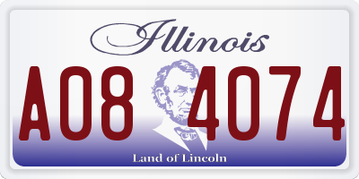 IL license plate A084074