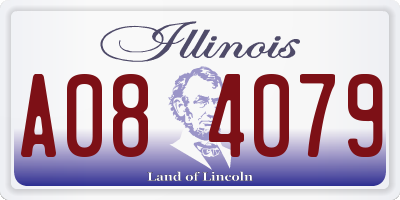 IL license plate A084079