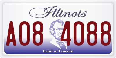 IL license plate A084088