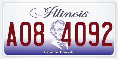 IL license plate A084092