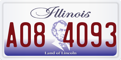 IL license plate A084093
