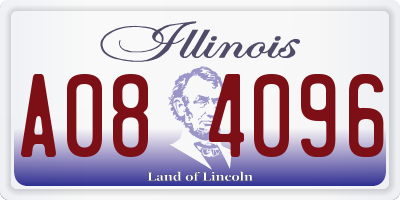 IL license plate A084096