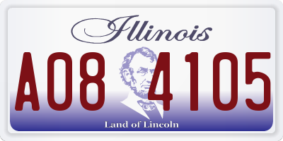 IL license plate A084105